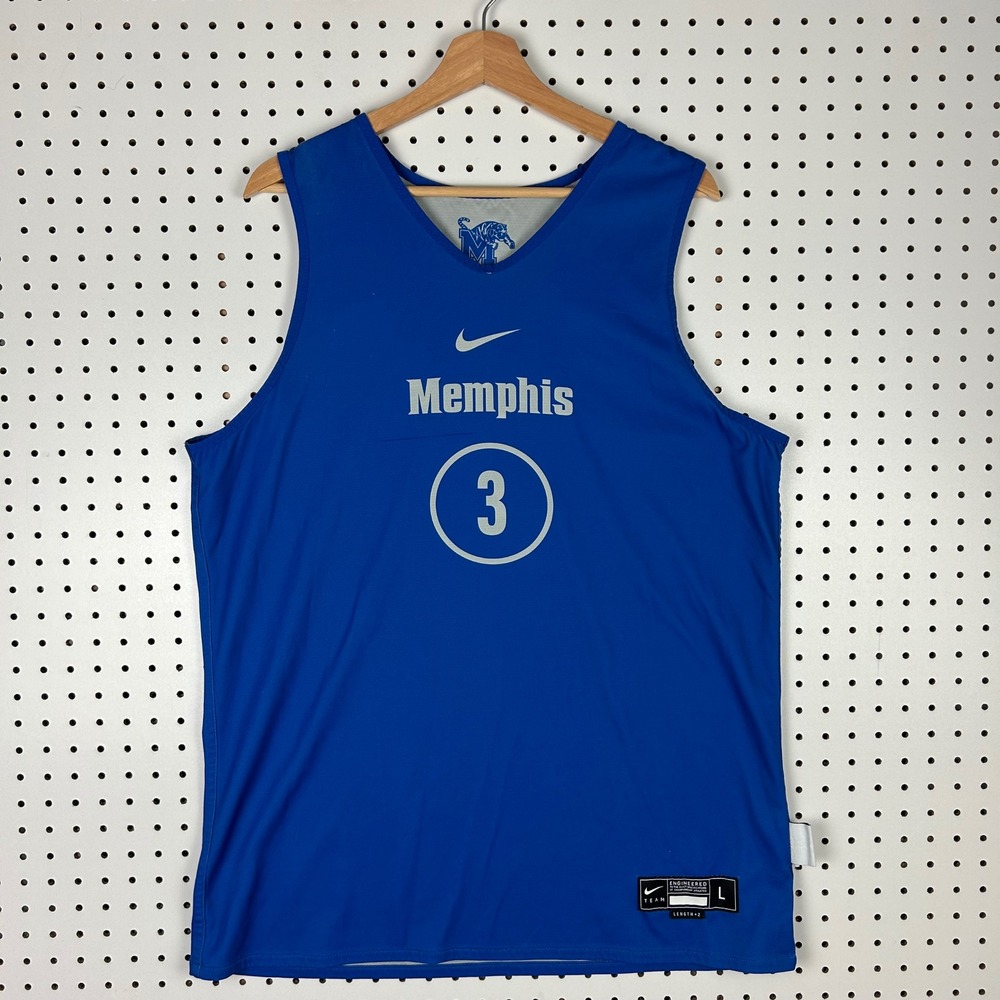 Nike Memphis Tigers Basketball‎ Jersey Mens Large Blue Gray Reversible #3 NCAA